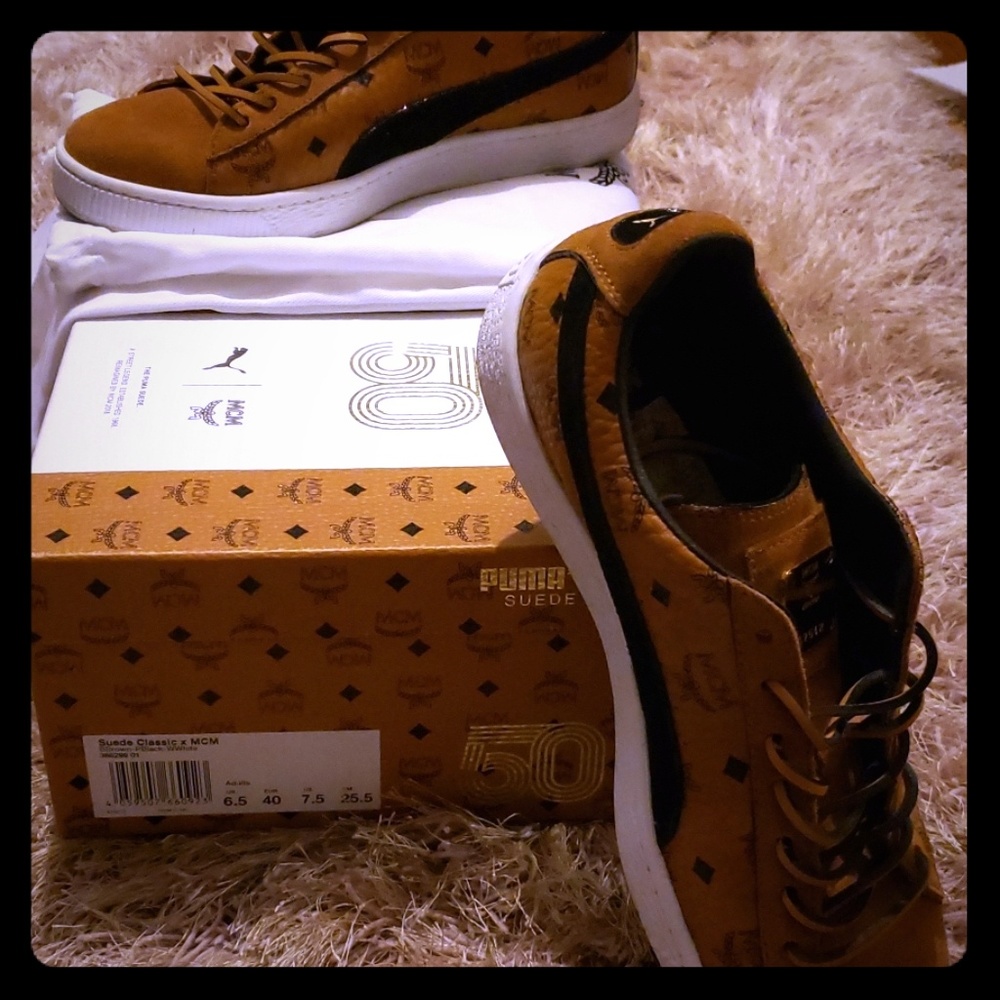 Mcm × puma suede shoes
